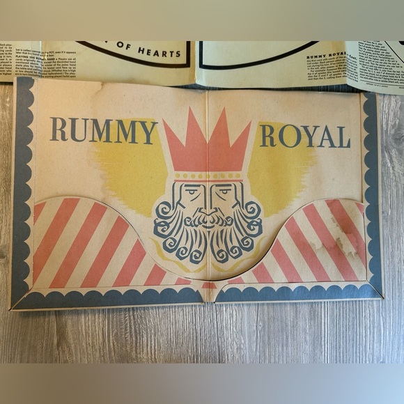 Vintage 1937 RUMMY ROYAL Table Card Game Sheet WHITMAN 2944 *Read Description* - Picture 8 of 10